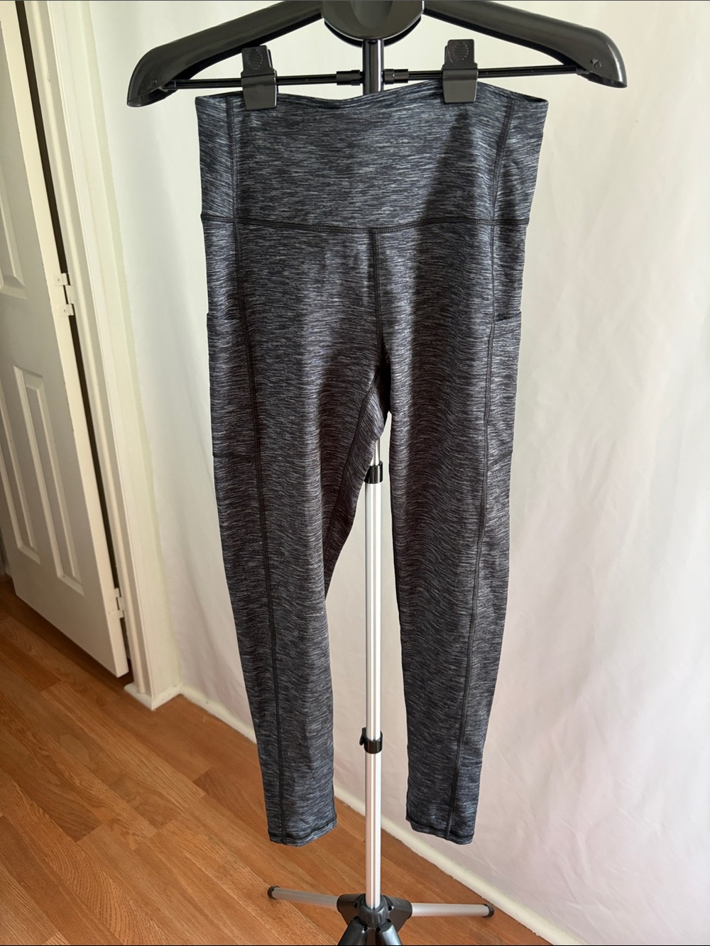 Charcoal Space-Dye High-Rise Leggings